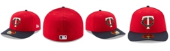 New Era Men's Red, Navy Minnesota Twins Alternate Authentic Collection On-Field Low Profile 59FIFTY Fitted Hat